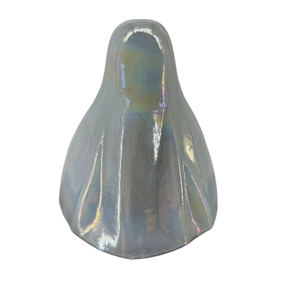 Halloween Iridescent Milky Glass? Phantom Hollow Ghost 7" Figurine Decor NEW - Picture 8 of 13